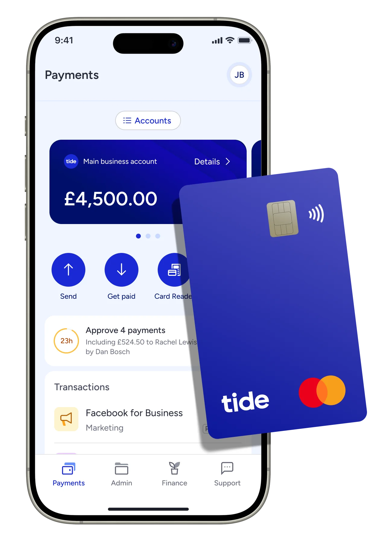 Tide Geschäftskonto App und Debitkarte Deutschland